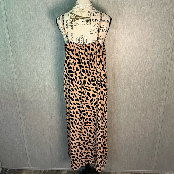 Kathleen Barnes The Drop Leopard Print Sleeveless Maxi Dress Size Medium - Picture 10 of 12